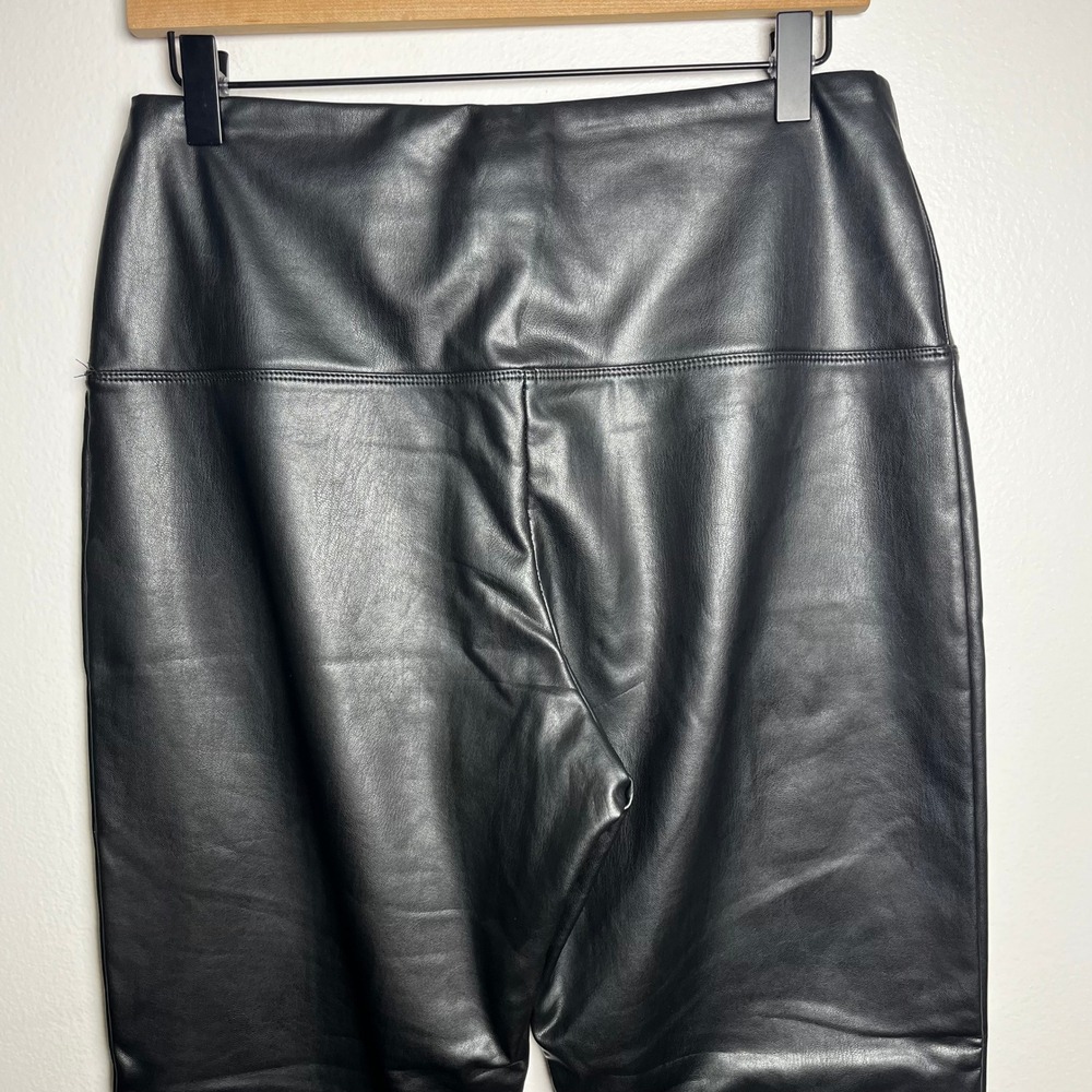 Joie Faux Leather High Waist Cropped Pants Black size large - Picture 6 of 9